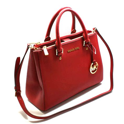 sacoche rouge michael kors|michael kors leather satchels.